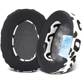 SOULWIT Replacement Earpads Cushions for Sony WH-H900N (h.Ear on 2 Wireless) & MDR 100ABN (h.Ear on Wireless) Noise Canceling Over-Ear Headphones, Ear Pads with Noise Isolation Foam - Snow Leopard