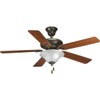 Progress Lighting 2-Light Ceiling Fan Light, Trinity Collection, Indoor, P2628-01WB,