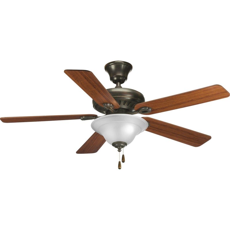 Progress Lighting 2-Light Ceiling Fan Light, Trinity Collection, Indoor, P2628-01WB,