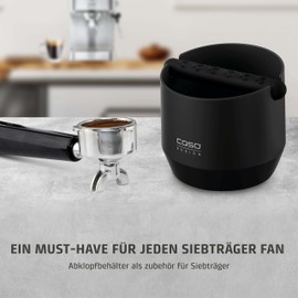 CASO CoffeeCollect L - Knock Container for Portafilter, Knock Box for Coffee Grounds, Coffee Pours, Tee Container for Portafilter Machines, Barista Accessories, Noise Dampened Tapping