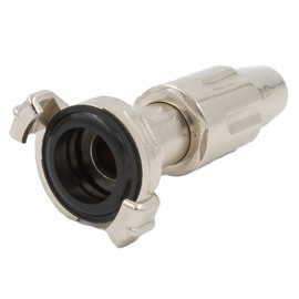 SpiceFlow Geka Quick Coupling Syringe with 3/4 Inch Garden Sprayer Cleaning Nozzle Solid Design in Chrome/Brass