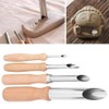 Pokerty Clay Tool, 4-Piece Ceramic Clay Tools Round Hole Mud