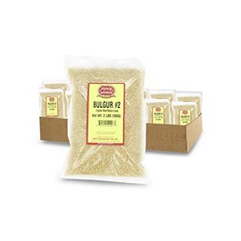 Spicy World Bulgur Cracked Wheat Medium #2 USA Grown, 2 LB Bag (32oz) - Great for Tabbouleh (Pack of 12)