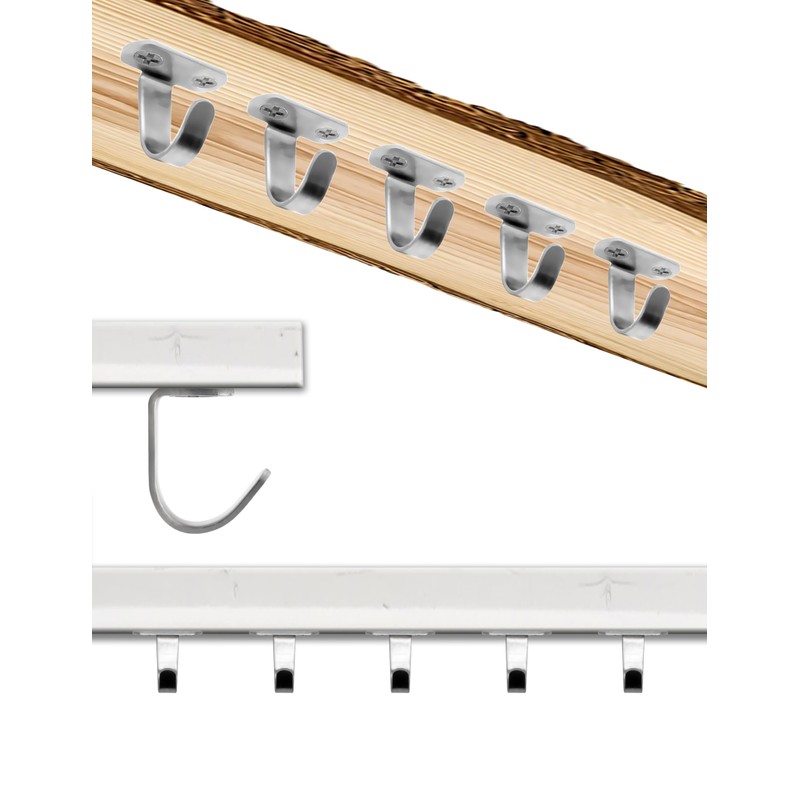Fuxxer 10x Undermount Iron Hooks 33 x 24 mm for