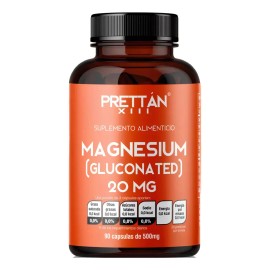 Gluconato Magnesio 20mg Suplemento Capsulas Prettan Sabor