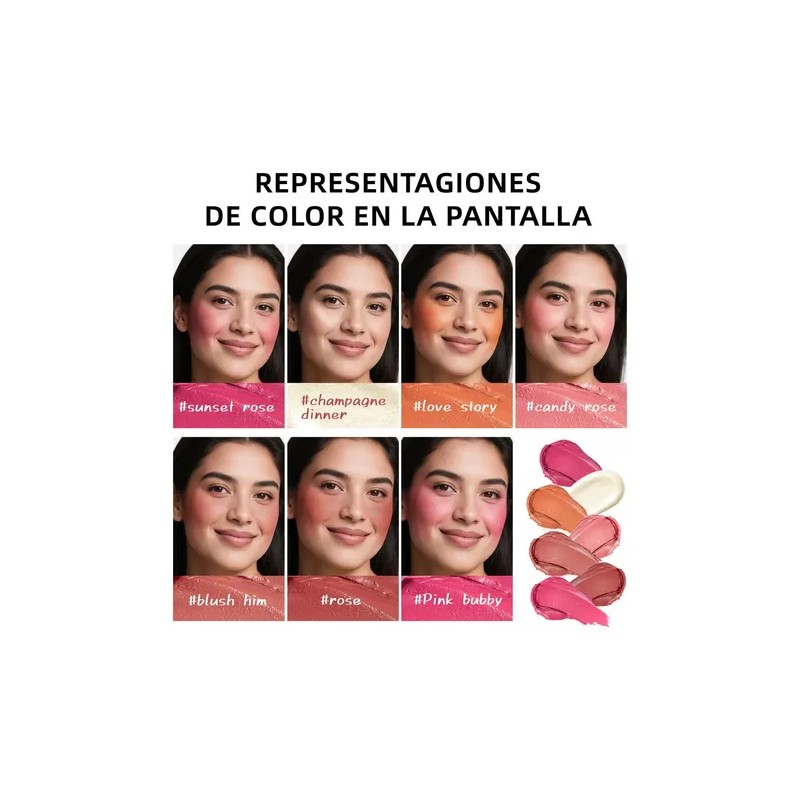 Rubor Barra Heci Beauty 3en1 Hydrate Vegan Vit C Amorosa