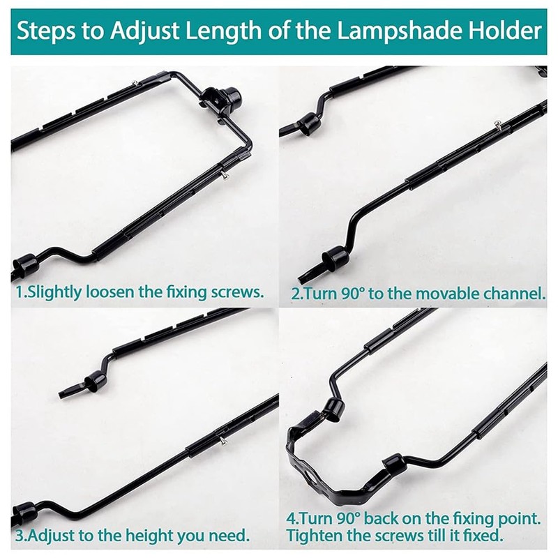 Nudiuhis 2 Piece Lampshade Harp Holder E14 E26 E27 Light