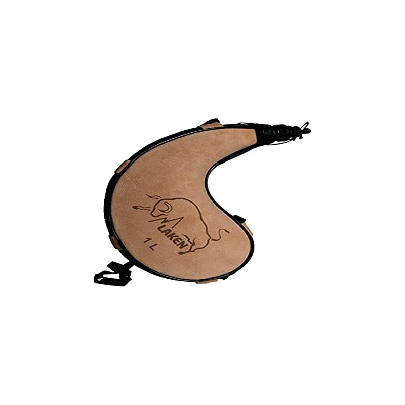 Laken - Spanish Leather Wine Bota Water Canteen Kidney Shape