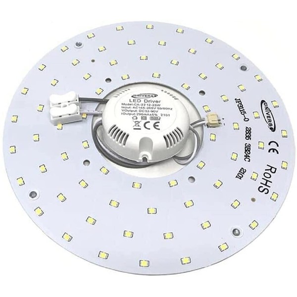Ricambio LED Universale per Plafoniere - Circolina con Magnete - 22W - Luce Naturale 4000K - 72 LED - 220 volts - Diametro 19 cm