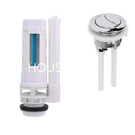 Housler® Adjustable Dual Flush Universal (2"Bottom Water Outlet Adaptor) Cistern Valve with Push Button