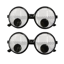 VIGUEUR 2PCS Googly Eyes Glasses - Funny Glasses, Shaking Giant Eye Glasses for Party Favor