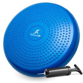 ProsourceFit Core Balance Disc Trainer, 14” Diameter with Pump for Improving Posture, Fitness, Stability, Blue
