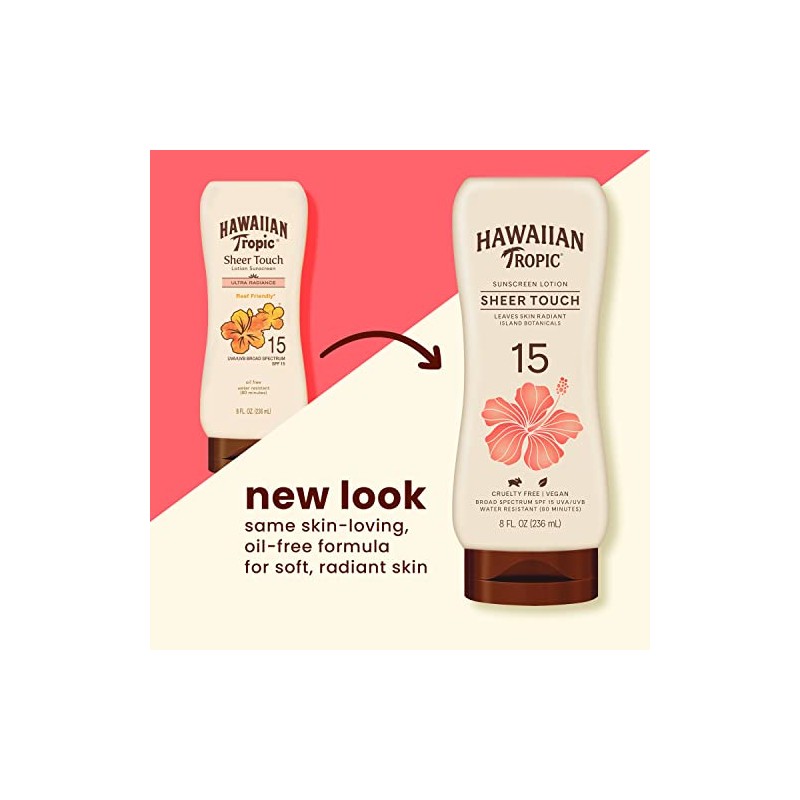 Hawaiian Tropic Sunscreen Sheer Touch Broad Spectrum Sun Care Sunscreen