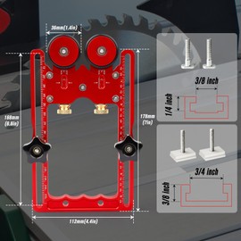 Featherboard for Table Saws, Violetfox 2 in 1 Thin Rip Jig Guide Feather Boards for Table Saw Router Tables and Band Saws Table Saw Accessories