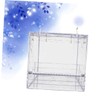 CIYODO Acrylic Transparent Bird Feeder with Removable Tray Large S