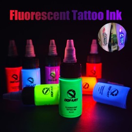 DQFART Mini Glow-in-the-Dark Tattoo Ink – Vibrant Fluorescent Colors for Nightlife Art Waterproof Long-Lasting