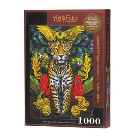 Art & Fable Puzzle Company Legend of The Jaguar by Nathan Miller 1000 Piece Fine Artwork Premium Adult Jigsaw Puzzle - Perfect for Game Nights, Gifting, and Family Fun