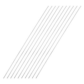 TA-VIGOR 10Pcs 1mm x 300mm Stainless Steel Round Rods, Metal Solid Round Shaft Rods Lathe Bar Stock for DIY Crafts Car Helicopter Airplane Model