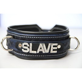 Monkey Dungeon Custom Leather Slave Collar (Fuschia)