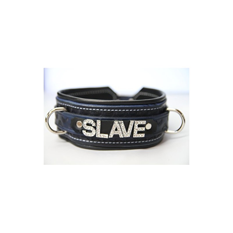 Monkey Dungeon Custom Leather Slave Collar (Fuschia)
