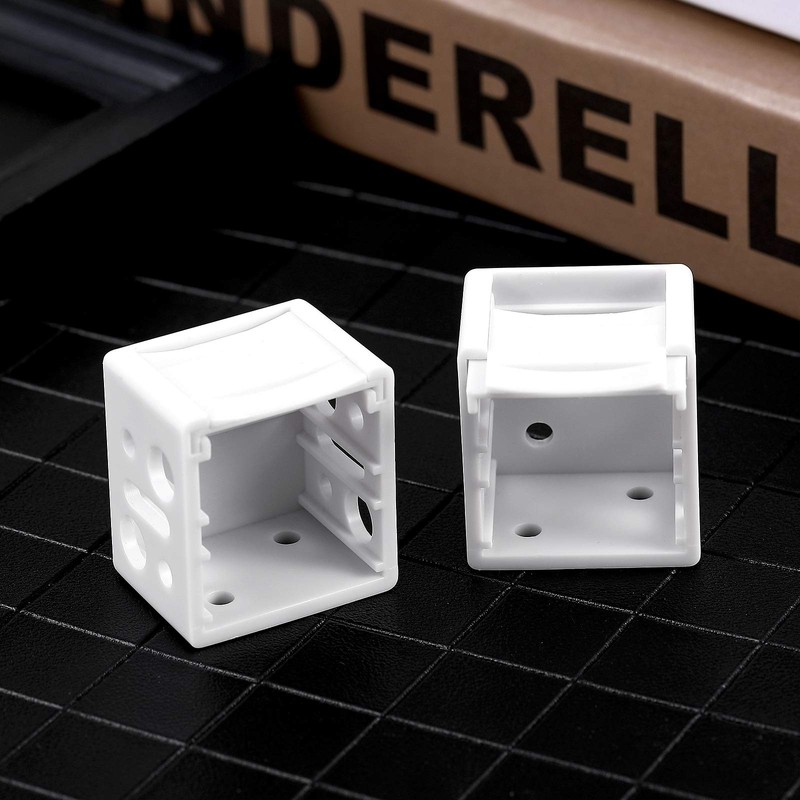 6 Pieces 1 Inch Blind Brackets White Profile Box Mounting Bracket