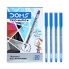 Doms 20 x 0.6mm Trio-Matic Triangular BLUE Ballpoint Pens Smooth