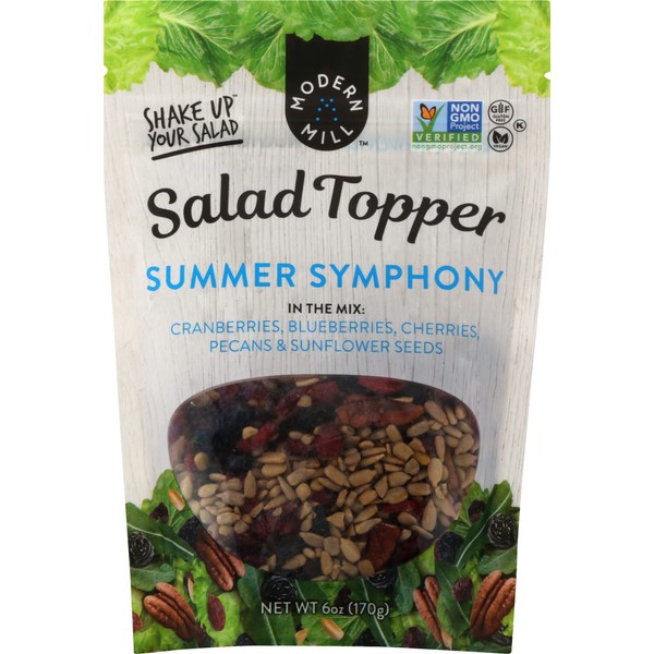 Modern Mill Summer Symphony Salad Topper, Non-GMO, Vegan, Gluten Free, 7g Protein per serving, 6oz Bag