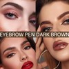 Eyebrow Pencil Dark Brown, Microblading Eyebrow Pencil with 2 Fork