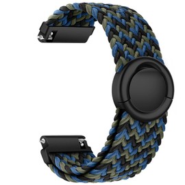 Issinlky 18 mm 19 mm 20 mm 22 mm Nylon Braided Bracelet, Quick Release Elastic Round Buckle Bracelet for Women Men, 18 mm