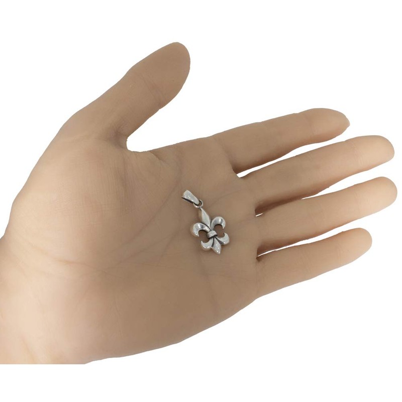 Metal Fleur de Lis Pendant 925 Silver