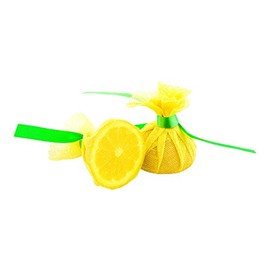 8.75 Inch x 8.75 Inch Lemon Squeeze Cloths, 100 With Green Satin Ribbon Lemon Covers - Mesh, Reusable, Yellow Cheesecloth Lemon Nets, For Lemon Halves And Wedges - Restaurantware