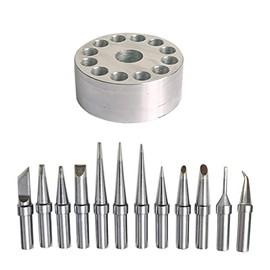 ShineNow ET Tips for Weller WE1010NA WES51 WESD51 PES51 WEP70 Soldering Tips 12pcs Pack with a Metal Tip Holder