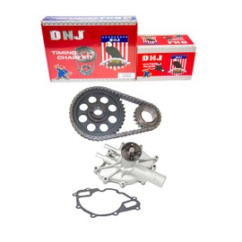 DNJ TK4113WP Timing Chain Kit with Water Pump for 1987-1997 Ford Bronco, E-150 Econoline, E-150 Econoline Club Wagon 5.0L-5.8L V8 16V OHV 302cid
