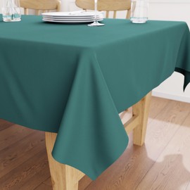 Encasa XO Table Cloth Size 140x180 cm | Cotton Canvas Fabric | Brick Solid Color | Dining Tablecloth For Decoration - Machine Washable