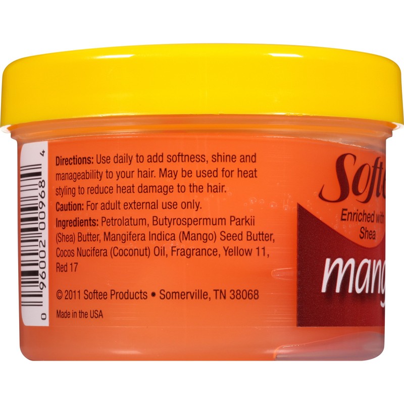 Softee Mango Shea Butter Daily Hair Dress, 3 Ounce Jar