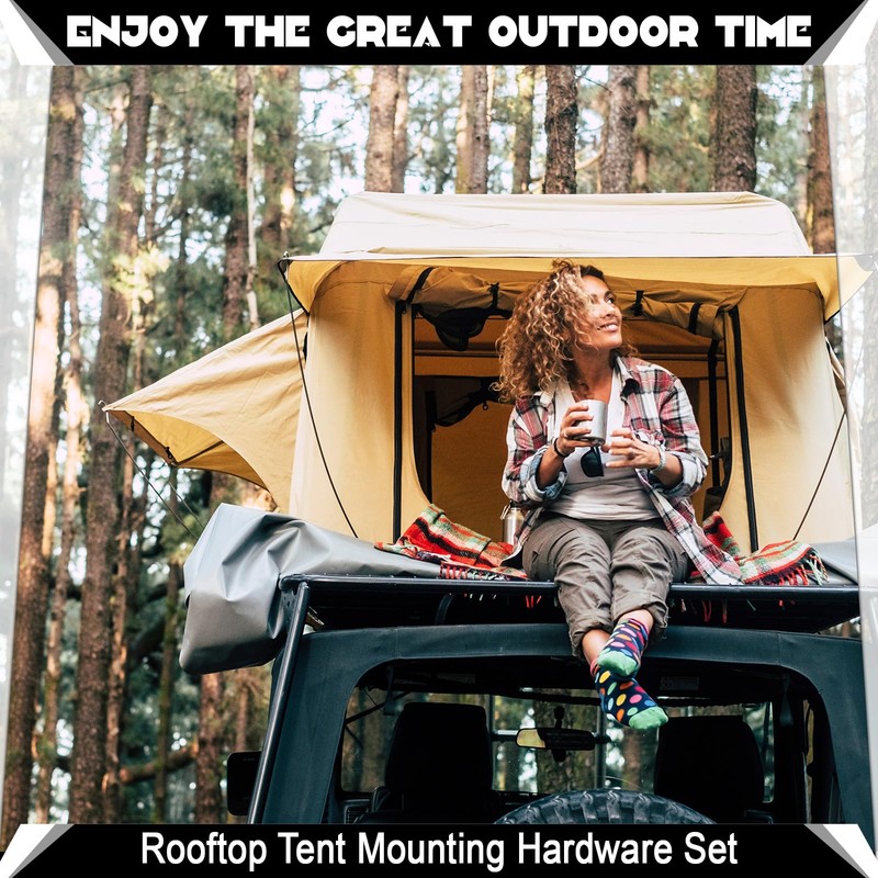 28 Pcs Rooftop Tent Mounting Hardware Set Roof Rack Brackets,