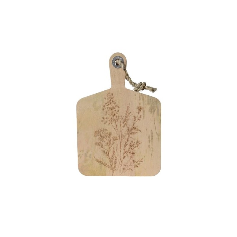 Kaemingk Floral Pattern Food Grade Mango Wood Chopping Board with