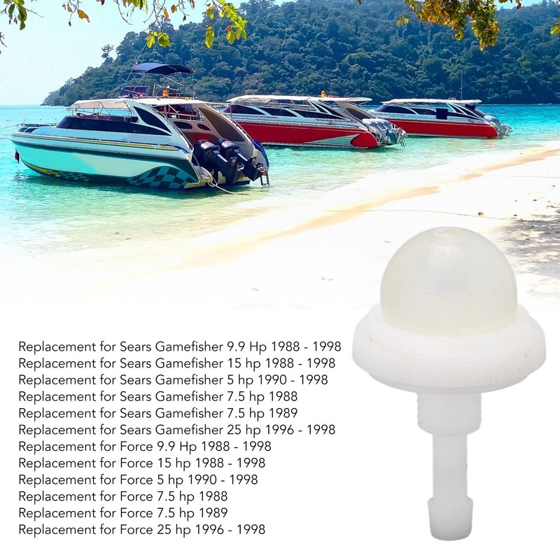 Fuel Primer Button, Fuel Primer Bulb F681046 White Lightweight Replacement