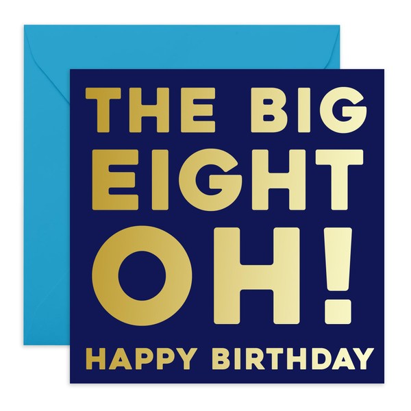 CENTRAL 23 - 80th Birthday Card - 'The Big 80' - Eightieth Birthday Card for Men - For Him - Fun Birthday Cards for Her - Comes with Fun Stickers