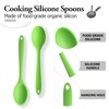 Auvotuis 2 Pcs Silicone Spoons for Cooking Heat Resistant, Non-Stick