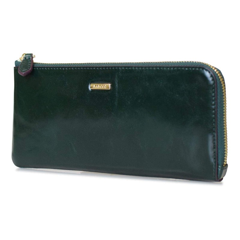 Balcos Women's L-Shaped Long Wallet, Lola Wallet, Genuine Leather, Zipper,