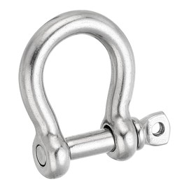 PATIKIL Screw Pin Shackle 10mm 3/8" 1146lb, 316 Stainless Steel Forged Bow Shackle Marine Grade for Chains Wire Rope Outdoor, Silver