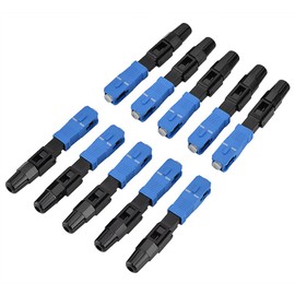 Fibre Optic Connector, Pack of 10 SC UPC Fibre Connectors, Stable Performance, SC Fibre Optic Quick Connector, Quick Adapter, Single Mode for FTTH ODF