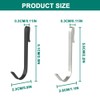 ZBKJYILF Pack of 20 Stainless Steel Hooks Black and White
