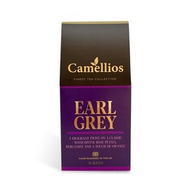 Earl Grey Tea, Pyramid Tea Bags, Camellios (1 Pack, 15 Tea Bags)