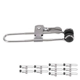 Lever Action Grid Clamps, 10PCS Stainless Steel Multifunctional Suspended Ceiling Tile Grip Clamps Rust Proof Tile Mounting Clips to Keep Horizontal Lines for Main and Cross Tees