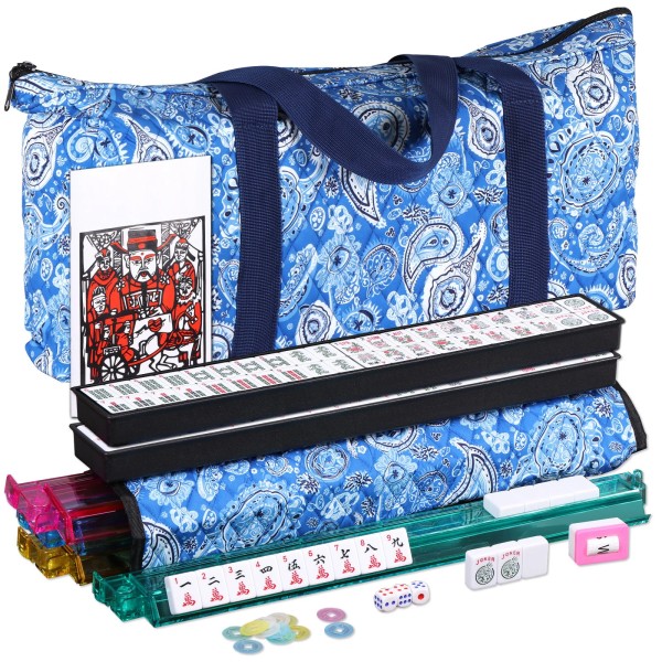Segawe American Mahjong Set 166 Tiles 4 Complete Mah Jong