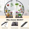 Homdox 5 Tier Metal Plant Stand Half Moon Plant Shelf