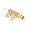 RFaha 2pcs RCA Male to Dual RCA Female Connector Adapter