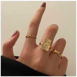 Yheakne Boho Rings Set Gold Stackable Finger Rings Fashion Midi Rings Stylish Joint Knuckle Rings Accessories for Women and Teen Girls